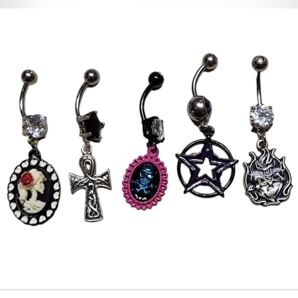 Goth Belly Ring Bundle - Picture 1 of 3